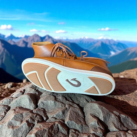 Men's OluKai Nalukai Tan Leather Chukka Boots. EU 44. - Picture 9 of 10